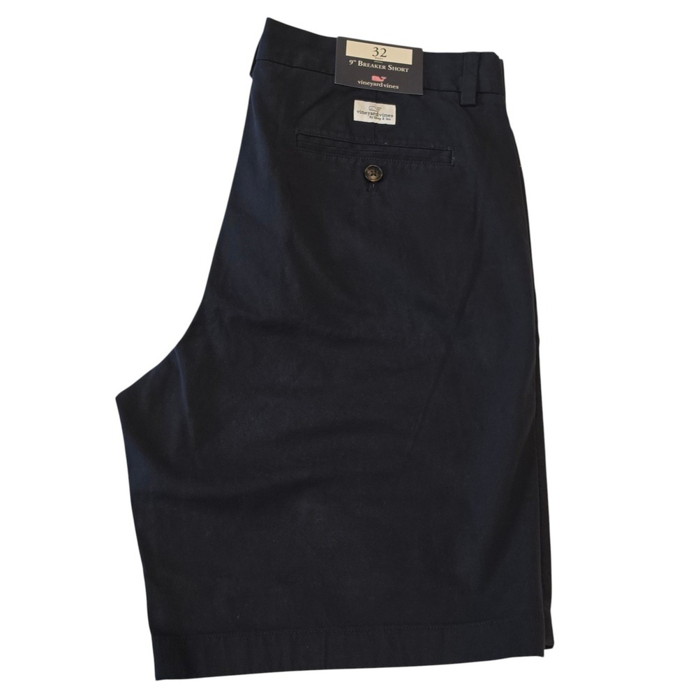 Vineyard Vines Mens Breaker Shorts Navy Blue Stretch 9 Inch Inseam Size 32 - Picture 4 of 8